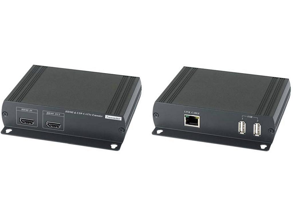 Extender | HDMI + USB over Cat5 Extender 1080p 120meter
